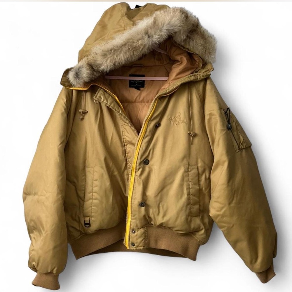 Baby Phat XXXL 3X RARE VINTAGE FUR HOOD PUFFER BOMBER JACKET